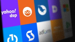 Best DSPs: Yahoo DSP, adform, Hawk, etc. Logos of DSPs.