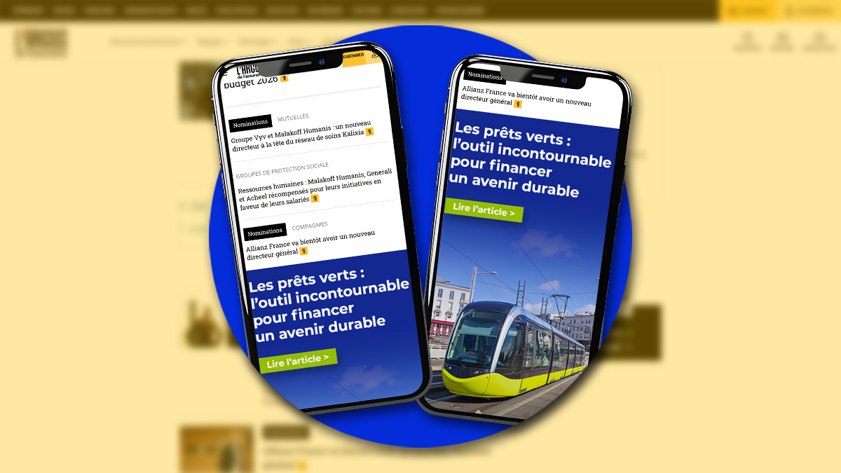 Mobile Interscroller ad example.