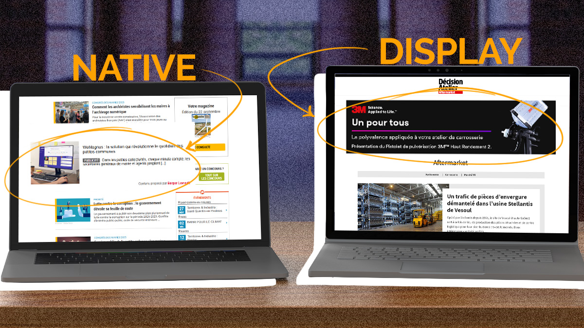 Native ads vs Display ads on Desktop.